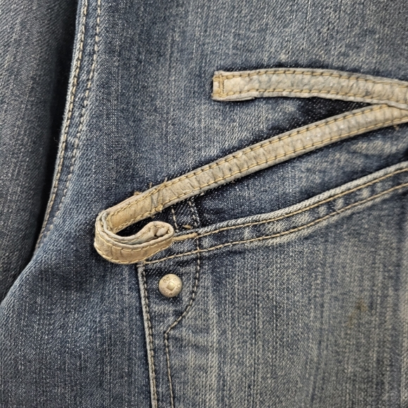 MARITHE FRANCOIS GIRBAUD Vintage Denim Jacket Large - Picture 5 of 10